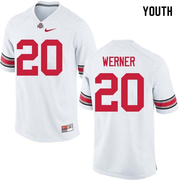 Ohio State Buckeyes #20 Pete Werner Youth Official Jersey White